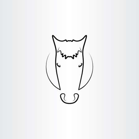Horse vector black icon symbol designのイラスト素材