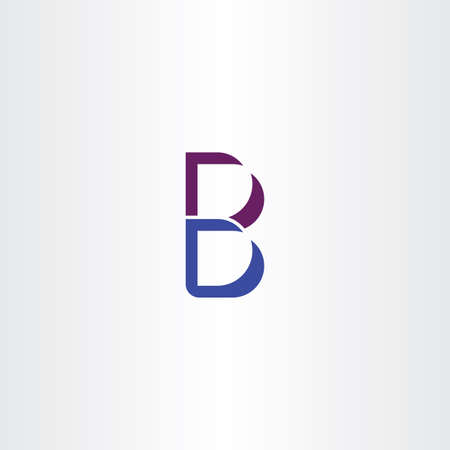 Icon letter b vector blue purple logoのイラスト素材
