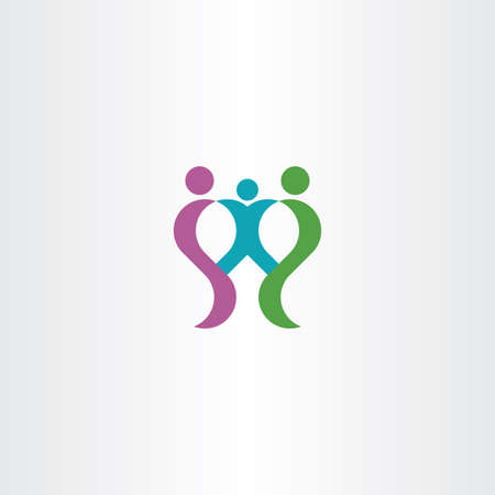 Logo parents and child symbolのイラスト素材
