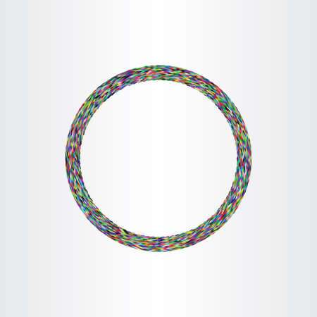 Colorful circle ring vector elementのイラスト素材
