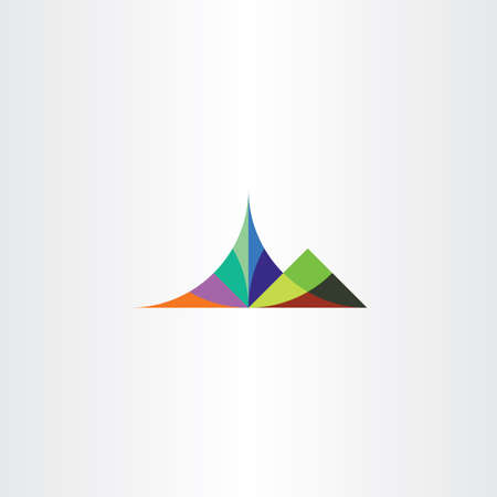 Colorful mountain vector symbolのイラスト素材