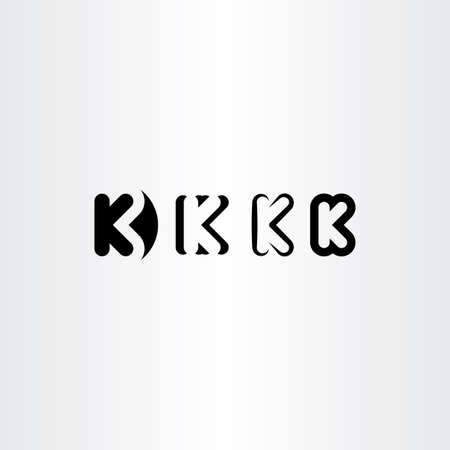Letter K set black icons logo vector elements designのイラスト素材