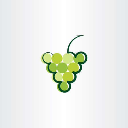 Green grape vector icon logo symbolのイラスト素材