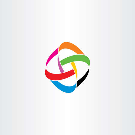 Colorful knot abstract logo businessのイラスト素材