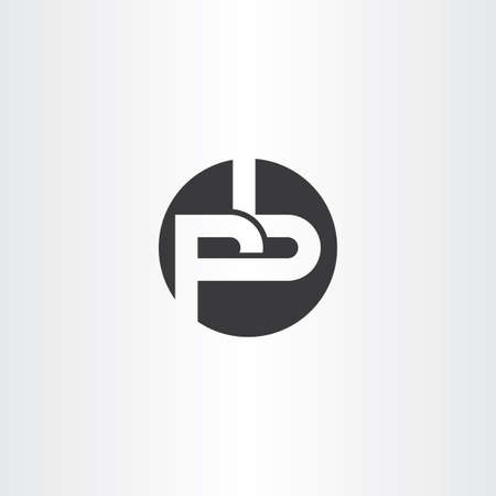 Black letter p and b pb logoのイラスト素材