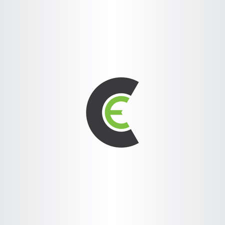 Letter C and E CE logo icon symbol designのイラスト素材