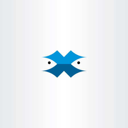 Fish letter X logo symbol vector designのイラスト素材