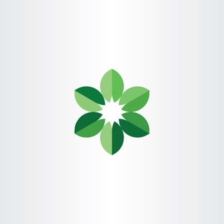 Bio leaves circle logo green iconのイラスト素材