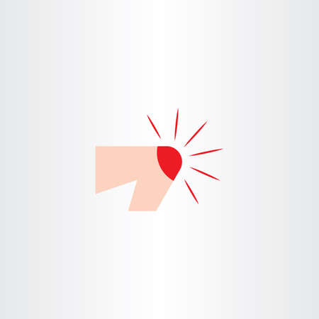 Knee pain symbol logo elementのイラスト素材