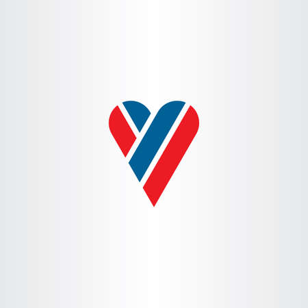 Letter Y heart love logo vector icon designのイラスト素材