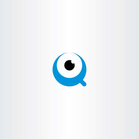 Eye logo letter Q vector icon symbol designのイラスト素材