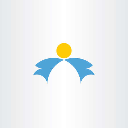 Angel wings vector icon logo designのイラスト素材