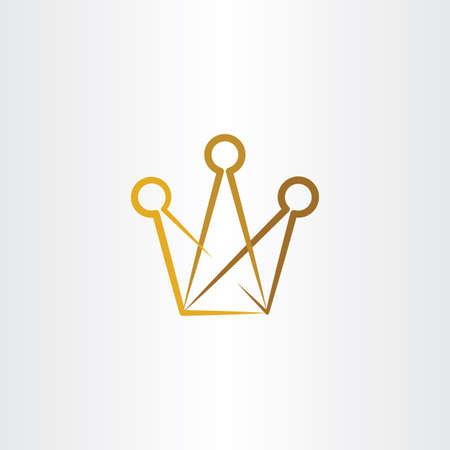 Crown logo symbol element vectorのイラスト素材