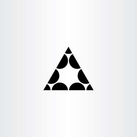 Black triangle symbol geometric icon logo elementのイラスト素材