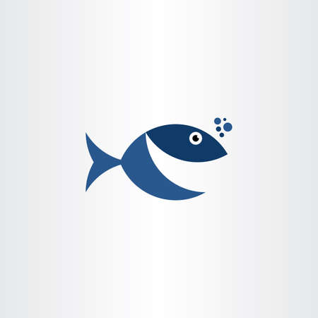 Fish smile vector logo icon sign designのイラスト素材