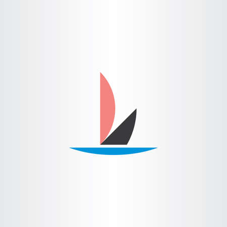 Letter L boat icon vector logo elementのイラスト素材