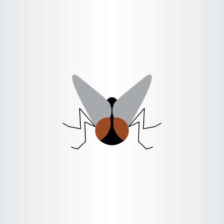 Fly insect vector logo symbol sign elementのイラスト素材