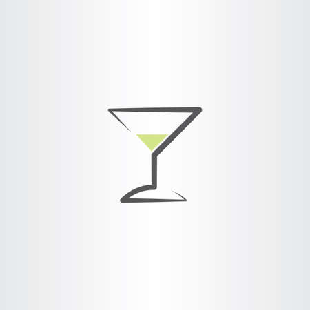 Cocktail drink glass logo icon symbolのイラスト素材