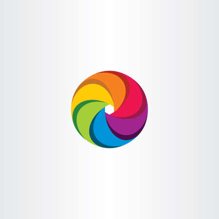 Colorful circle logo business sign techのイラスト素材