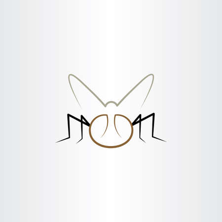 Fly icon vector element insect illustrationのイラスト素材