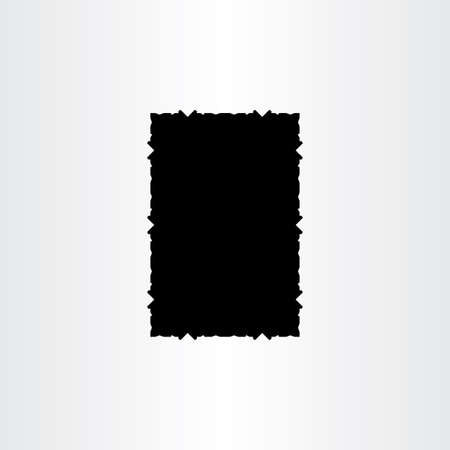 Torn paper black frame vector label background designのイラスト素材