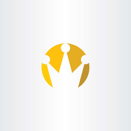 Logo crown yellow vector signのイラスト素材