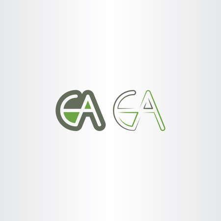 Letter E and A EA logo vector iconのイラスト素材