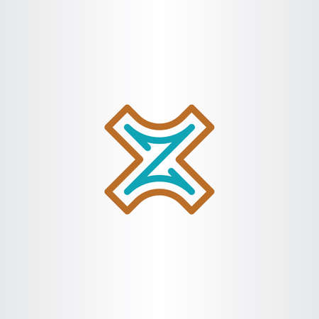 Logo XZ letter X, Z icon vector designのイラスト素材