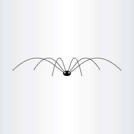 Black spider insect vectorのイラスト素材