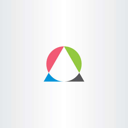 Geometry math logo triangle and circle iconのイラスト素材