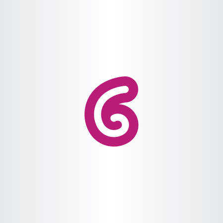 G letter or number 6 logo vectorのイラスト素材