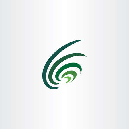 Dark green wave logo abstractのイラスト素材