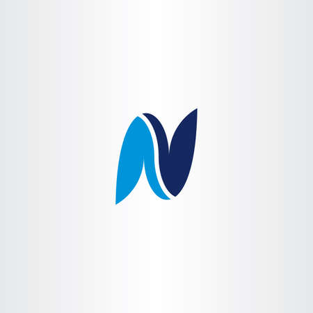 letter blue symbol design elementのイラスト素材