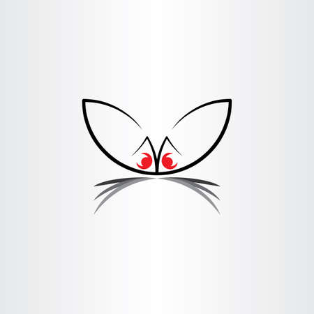 rabbit vector symbol line illustration iconのイラスト素材