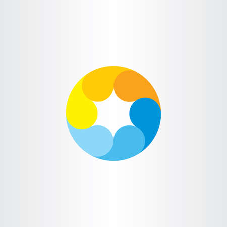 o letter vector water wave and sunのイラスト素材