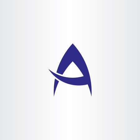 a letter blue simple symbolのイラスト素材