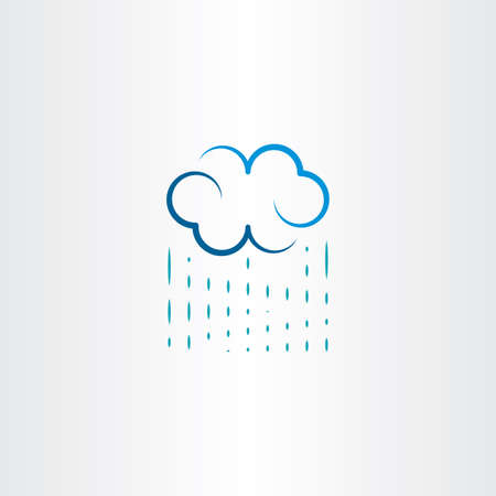 rain and cloud vector icon symbolのイラスト素材
