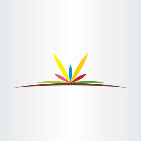 colorful flower spa symbol vector icon illustration designのイラスト素材