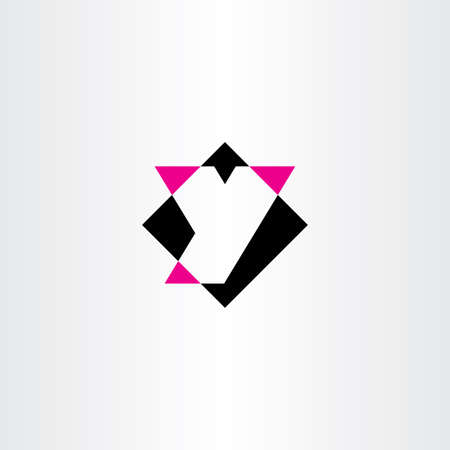 y letter black magenta icon symbolのイラスト素材