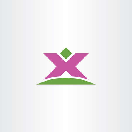 man winner letter x vector iconのイラスト素材