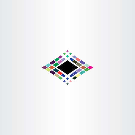 computer data abstract colorful squaresのイラスト素材
