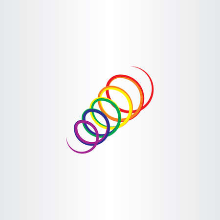 spring icon spiral colorful design vector illustrationのイラスト素材