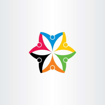 team people holding hands vector symbolのイラスト素材