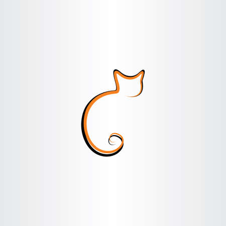 cat line icon vector symbolのイラスト素材