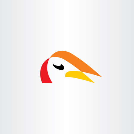 bird face symbol design vectorのイラスト素材