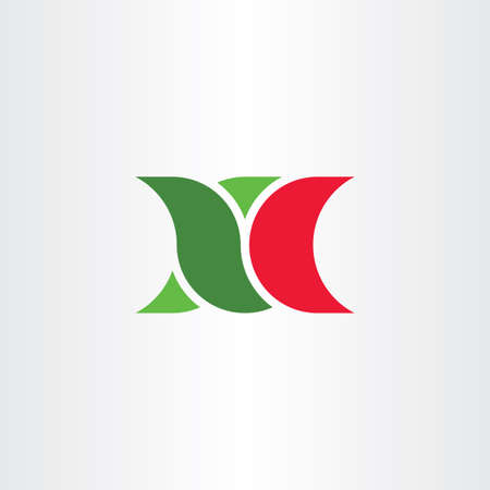 letter x and c xc sign vector iconのイラスト素材