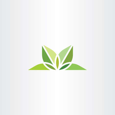 natural leaves yoga green symbolのイラスト素材