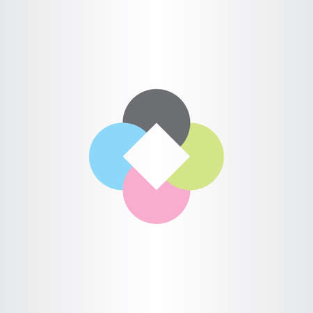 square with circles sign symbol icon designのイラスト素材