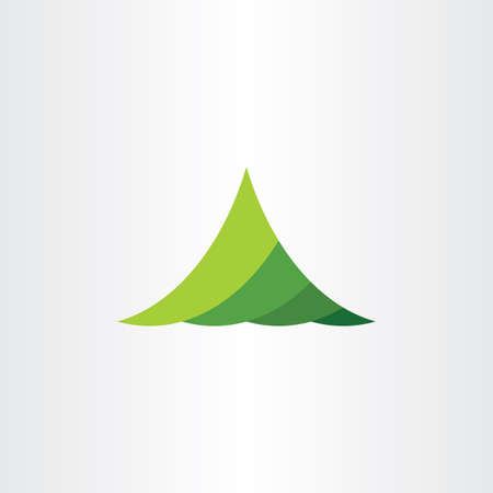 mountain green symbol elementのイラスト素材