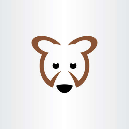 brown bear icon vector symbol designのイラスト素材